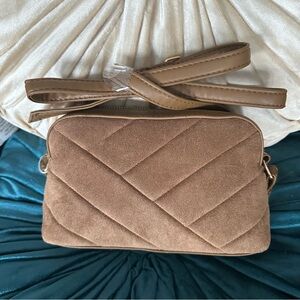 Primark Brown Suede Mini Crossbody Bag: NWT